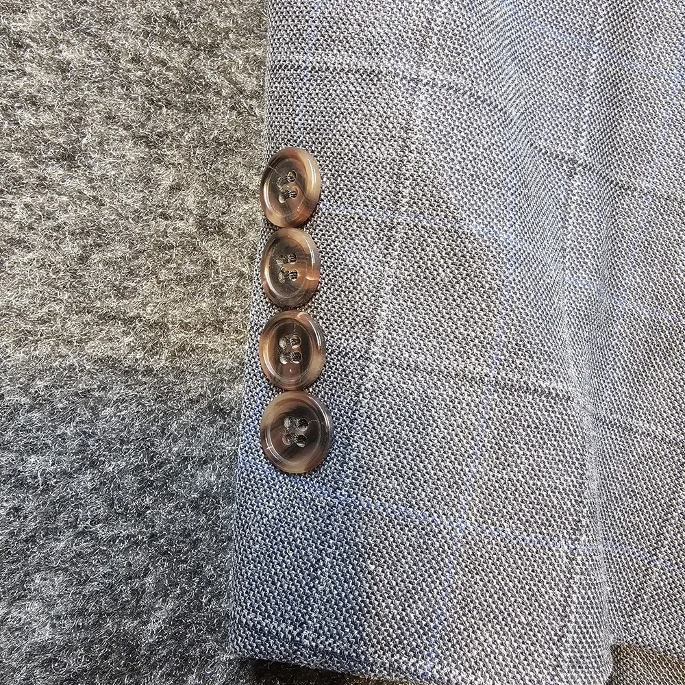 Lauren Ralph Lauren Sport Coat Blazer Mens 46L Silk‎ Wool Gray Windowpane
